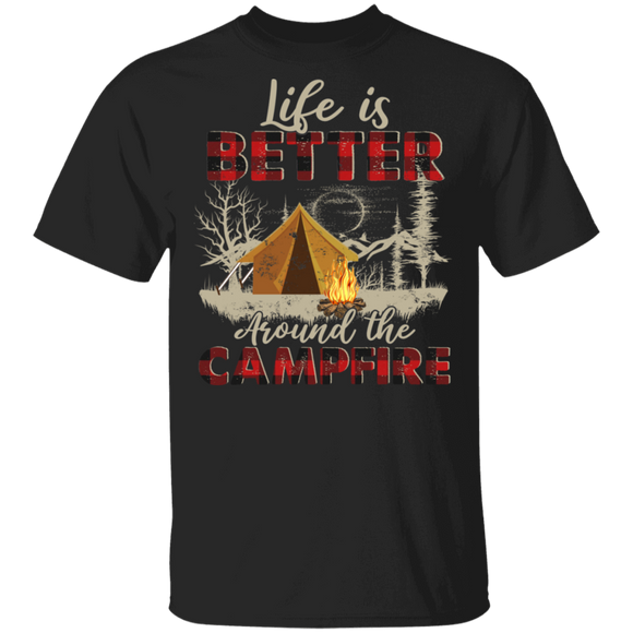 Life Is Better Around The Campfire Cool Winter Camping Lover Gifts T-Shirt - Macnystore