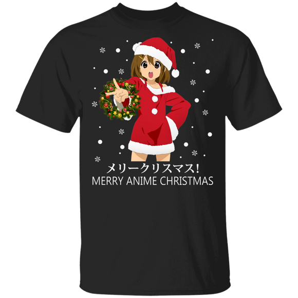 Christmas Anime Lover Shirt Merry Anime Christmas Cute Christmas Santa Anime Girl Japanese Culture Lover Gifts T-Shirt - Macnystore