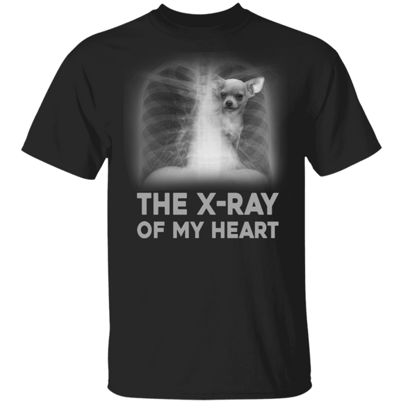 The X-Ray Of My Heart Cool Chihuahua On Ribs Bones Matching Chihuahua Dog Lover Owner Gifts T-Shirt - Macnystore