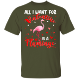All I Want For Valentine Is A Flamingo T-Shirt - Macnystore