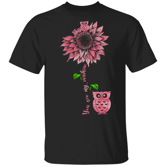 Women You Are My Sunshine Sunflower Owl Floral Lover Gifts T-Shirt - Macnystore