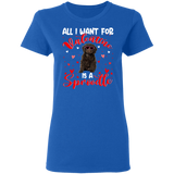 All I Want For Valentine Is A Sproodle Ladies T-Shirt - Macnystore