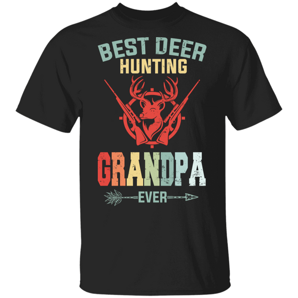 Best Deer Hunting Grandpa Ever Shirt Matching Deer Hunting Lover Father's Day Gifts T-Shirt - Macnystore