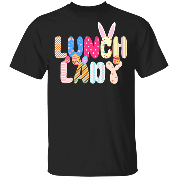 Bunny Lunch Lady Funny Rabbit Bunny Eggs Easter Day Matching Shirt For Women Lunch Lady Gifts T-Shirt - Macnystore