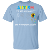 Autism It's Not A Disability It's A Different Ability Sunflower Shirt - Macnystore