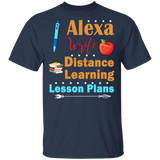 Alexa Write Distance Learning Lesson Plans Cute Books Pen Apple Shirt Matching Student Teacher Gifts T-Shirt - Macnystore