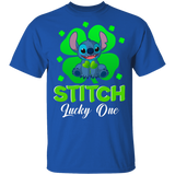 Cute Stittch Lucky One Clover St Patrick's Day Movies Lover T-Shirt - Macnystore