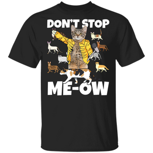 Halloween Cat Shirt Don't Stop Me-ow Cool Halloween Cat Singing Lover Gifts Halloween T-Shirt - Macnystore