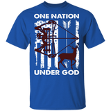 One Nation Under God Cool Deer Hunter American Shirt Matching Deer Hunter Hunting Lover Gifts T-Shirt - Macnystore
