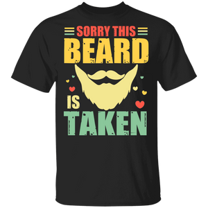 Vintage Sorry This Beard Is Taken Cute Mens Valentine Matching Shirts For Husband Fiance Boyfriend Personalized Valentine Gifts T-Shirt - Macnystore
