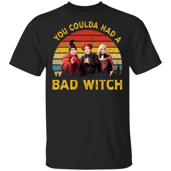 Vintage Retro You Coulda Had A Bad Witch Funny Hocus Pocus Film Matching Halloween Gifts T-Shirt - Macnystore