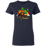 Leprechaun Dobermann Dog Lover St Patrick's Day Gifts Ladies T-Shirt - Macnystore