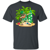Dabbing Leprechaun Hawaiian Hibiscus St Patrick's Day Gifts T-Shirt - Macnystore