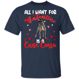 All I Want For Valentine Is A Cane Corso Dog Pet Lover Matching Shirts For Couples Boys Girl Women Personalized Valentine T-Shirt - Macnystore