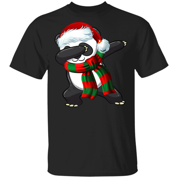 Christmas Panda Shirt Panda Dabbing Funny Christmas Panda Lover Gifts Christmas T-Shirt - Macnystore