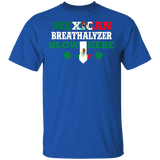 Mexican Breathalyzer Blow Here St Patrick's Day Driver Funny Shenanigan Shamrock Mexican Flag Men Women Gifts T-Shirt - Macnystore