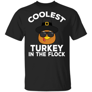 Thanksgiving Turkey Shirt Coolest Turkey In The Flock Funny Thanksgiving Turkey Lover Gifts Thanksgiving T-Shirt - Macnystore