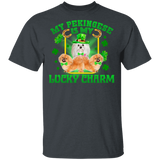 My Pekingese Is My Lucky Charm Leprechaun Dog Pet Funny St Patrick's Day Mens Womens St Patty's Day Irish Gifts T-Shirt - Macnystore