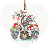 Christmas Ornament Sugar Skull On Christmas Tree Sugar Skull Santa ELF Reindeer Christmas Tree Christmas Light Decorative Hanging Ornaments Ornament Xmas - Macnystore