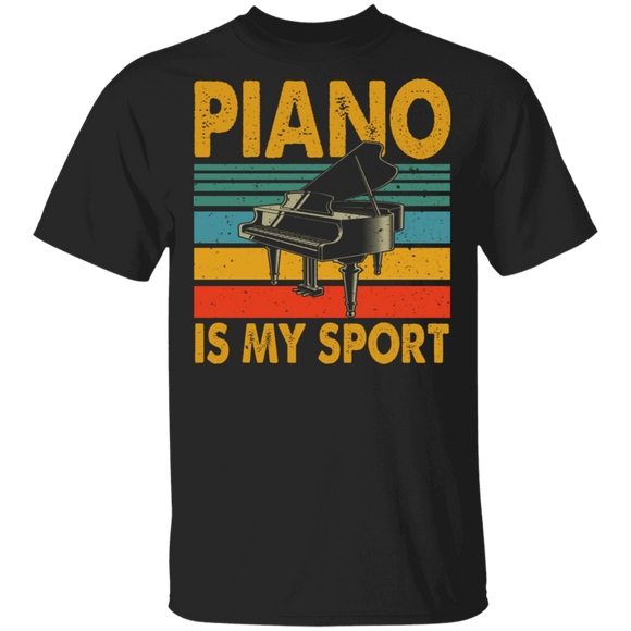 Vintage Retro Piano Is My Sport Pianist Lover Gifts T-Shirt - Macnystore