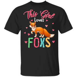 This Girl Loves Foxs Cute Fox Jungle Safari Animal T-Shirt - Macnystore