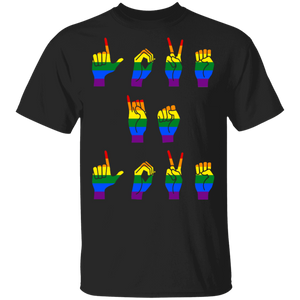 Love Is Love Pride LGBT American Sign Language Proud LGBT Gay Lesbian Gifts T-Shirt - Macnystore