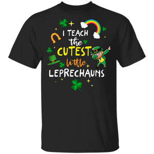 I Teach The Cutest Little Leprechaun Teacher St Patricks Day Youth T-Shirt - Macnystore