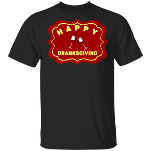 Thanksgiving Wine Lover Shirt Happy Dranksgiving Funny Thanksgiving Drinking Wine Lover Gifts T-Shirt - Macnystore