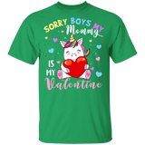 Sorry Boys My Mommy Is My Valentine Cute Unicorn Lover Matching Shirts For Family Women Girls Daughter Personalized Valentine Gifts Youth T-Shirt - Macnystore