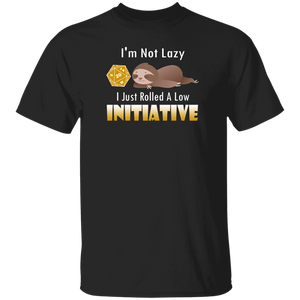 Gamer Sloth Lover Shirt I'm Not Lazy I Just Rolled A Low Initiative Funny Dungeon Dragon Game Gamer Sloth Lover Gifts T-Shirt - Macnystore
