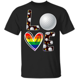 Cute Love LGBT Golf Shirt Matching Proud LGBT Support Gay Lesbian Golf Lover Player Gifts T-Shirt - Macnystore