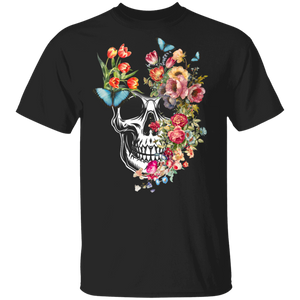 Sugar Skull Tulips Flower Skull Gifts (1) T-Shirt - Macnystore