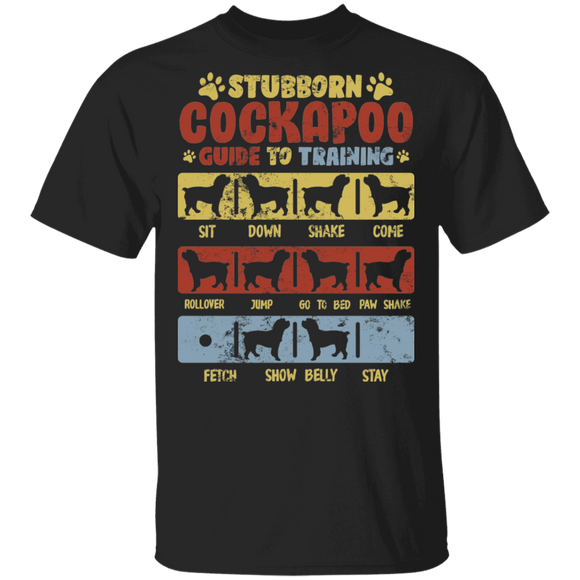 Stubborn Cockapoo Guide To Training Funny Dog Trainer Lover Gifts T-Shirt - Macnystore