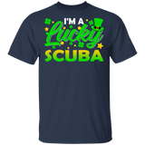 I'm Lucky Scuba Diver Leprechaun Shamrock Funny St Patrick's Day Mens Womens St Patrick's Day Gifts T-Shirt - Macnystore