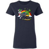 Leprechaun Schnauzer Dog Lover St Patrick's Day Gifts Ladies T-Shirt - Macnystore
