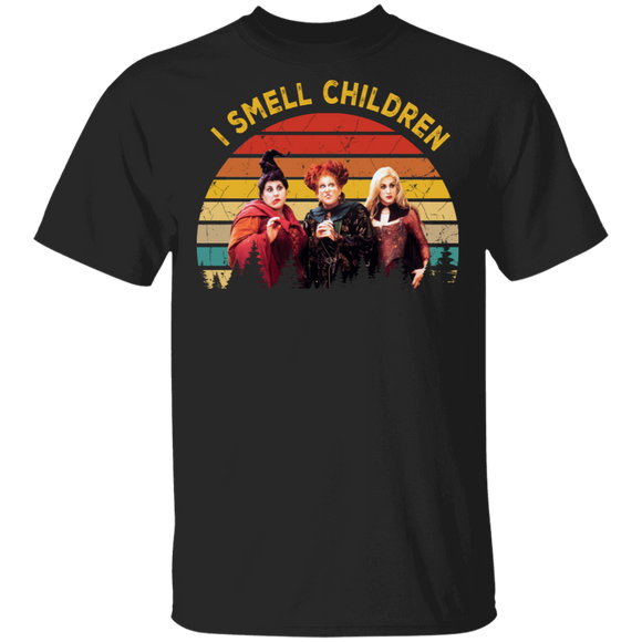 Vintage Retro I Smell Children Funny Hocus Pocus Film Matching Halloween Gifts T-Shirt - Macnystore
