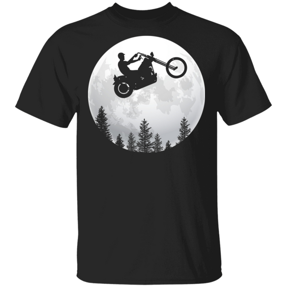 Flying Chopper Motorbike On the Moon T-Shirt - Macnystore