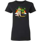 Leprechaun Otterhound Dog Lover St Patrick's Day Gifts Ladies T-Shirt - Macnystore