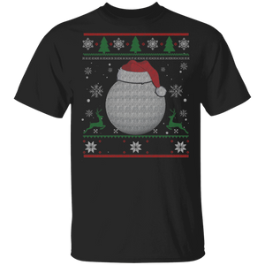 Christmas Sport Shirt Golf Ball With Santa Hat Funny Christmas Golf Player Lover Gifts Christmas T-Shirt - Macnystore