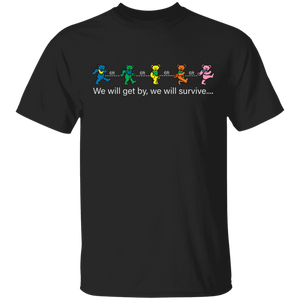 Funny Six Feet We Will Get By We Will Survive Cute Bears Shirt Matching Social Distancing Gifts T-Shirt - Macnystore