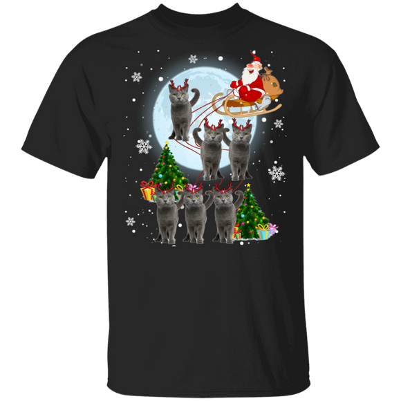 Christmas Cat Shirt Chartreux Reindeer Christmas Cute X-mas Chartreux Cat Lover Gifts Christmas T-Shirt - Macnystore