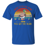 Vintage Retro Mess With The Honk You Get The Bonk Funny Duck Shirt Matching Baseball Referee Lover Player Gifts T-Shirt - Macnystore