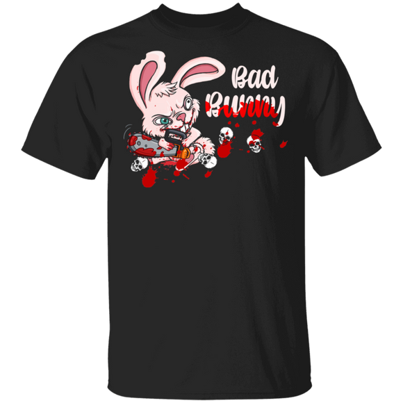 Bad Bunny Horror Rabbit Halloween Evil Gift T-Shirt - Macnystore