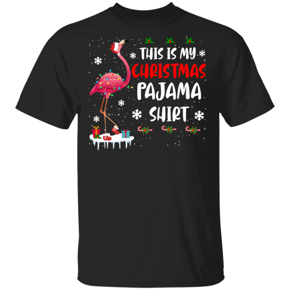 Christmas Shirt This Is My Christmas Pajama Shirt Funny Christmas Flamingo Lover Gifts Christmas T-Shirt - Macnystore