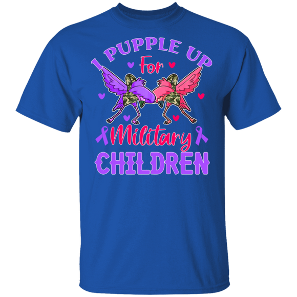 I Purple Up Shirt For The Month Of The Military Kids Funny Military Child Month Children Men Women Flamingo Lover Gifts T-Shirt - Macnystore