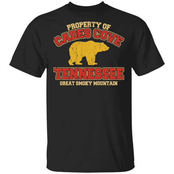Property of Cades Cove Great Smoky Tennessee Great Smoky Mountain Bear Lover Gifts T-Shirt - Macnystore
