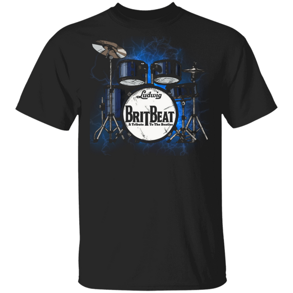 Music Drum Lover Shirt BritBeat A Tribute To The Beatles Cool Band Drum Rock Music Lover Gifts T-Shirt - Macnystore