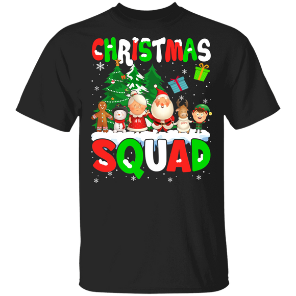 Christmas Squad Shirt Christmas Squad Cute Christmas Santa Reindeer Elf Gingerbread Snowman Matching Family Group Gifts T-Shirt - Macnystore