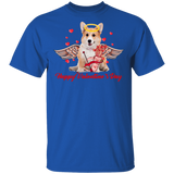 Happy Valentine's Day Cupid Corgi Dog Pet Lover Matching Shirts For Couples Boys Girls Women Personalized Valentine Gifts T-Shirt - Macnystore