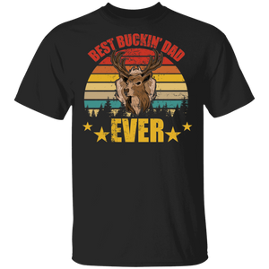 Vintage  Best Buckin' Dad Ever Fathers Day T-Shirt - Macnystore